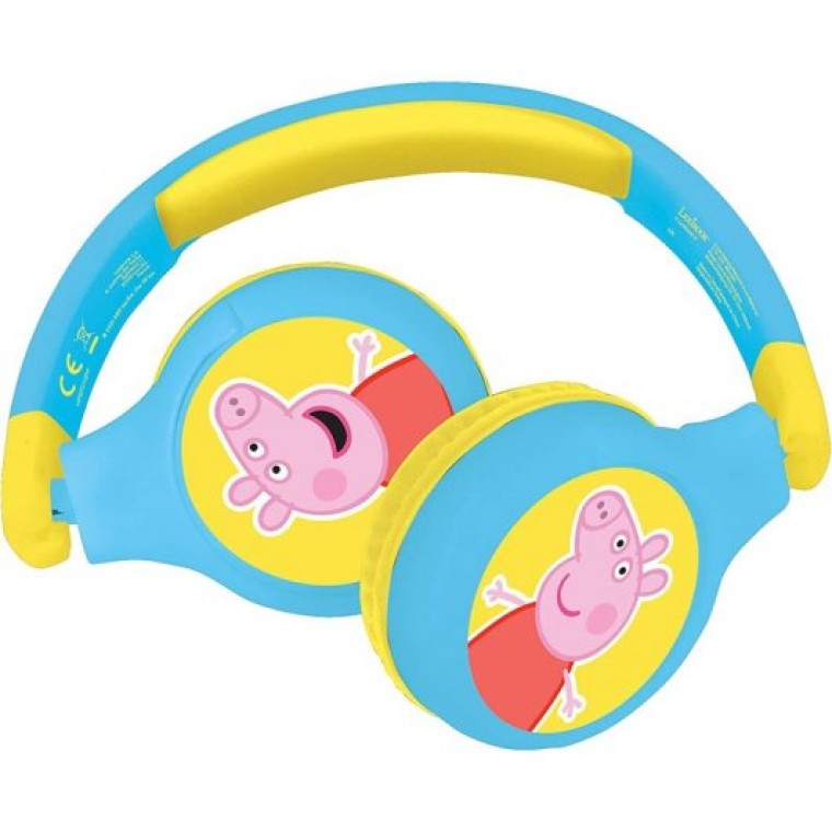 Lexibook Auriculares Infantiles Bluetooth 2 en 1 Peppa Pig