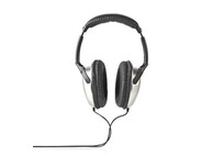 Nedis HPWD1201BK Auriculares Supraaurales con Cable Plata