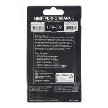Cooler Master HTK-002 Pasta Térmica 4,5 W/m·K Cooler Master HTK-002 Pasta Térmica 4,5 W/m·K