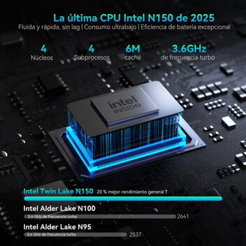 Portátil Huidun HiBook 6 15.6" Intel Twin Lake N150 16GB 512GB SSD