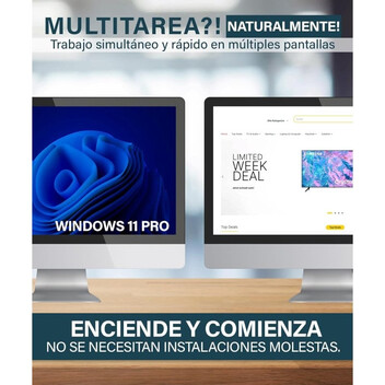 Ordenador Sobremesa PC Sobremesa Hyper Byte Multimedia AMD Ryzen 3 3200G 16GB 1TB SSD Windows 11 Pro