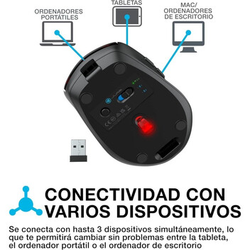 JLab Go Charge Ratón Óptico Inalámbrico Bluetooth 1600 DPI Negro JLab Go Charge Ratón Óptico Inalámbrico Bluetooth 1600 DPI Negro