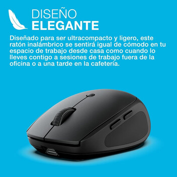 JLab Go Charge Ratón Óptico Inalámbrico Bluetooth 1600 DPI Negro JLab Go Charge Ratón Óptico Inalámbrico Bluetooth 1600 DPI Negro