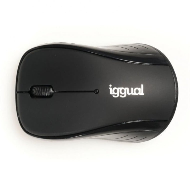 Iggual Wom-Basic Ratón Óptico Inalámbrico 1600DPI Negro