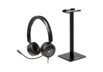 Iggual Dual Tech Set Auriculares con Micrófono + Soporte Negros Iggual Dual Tech Set Auriculares con Micrófono + Soporte Negros
