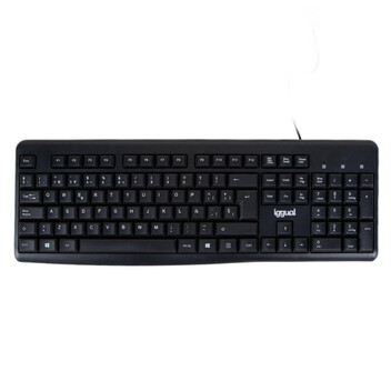 Teclado de membrana iggual CK-BASIC2-105T Layout ES USB completo negro silencioso