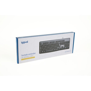 Teclado de membrana iggual CK-BASIC2-105T Layout ES USB completo negro silencioso