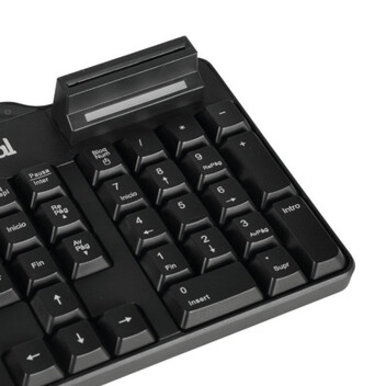 Teclado iggual CK-ID-DNI SMART Negro QWERTY 105 teclas USB lector inteligente