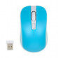 Ratón iBox LORIINI Inalámbrico RF 1600 DPI Azul-Blanco ambidiestro ruedas verticales