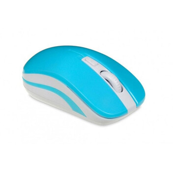 Ratón iBox LORIINI Inalámbrico RF 1600 DPI Azul-Blanco ambidiestro ruedas verticales