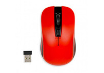 Ratón iBox LORIINI RF inalámbrico 1600DPI Negro Rojo ambidiestro rueda nano receptor