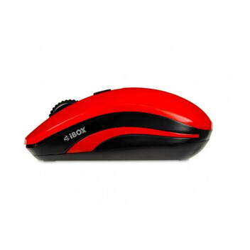 Ratón iBox LORIINI RF inalámbrico 1600DPI Negro Rojo ambidiestro rueda nano receptor