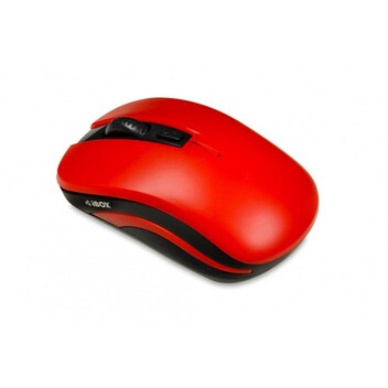 Ratón iBox LORIINI RF inalámbrico 1600DPI Negro Rojo ambidiestro rueda nano receptor