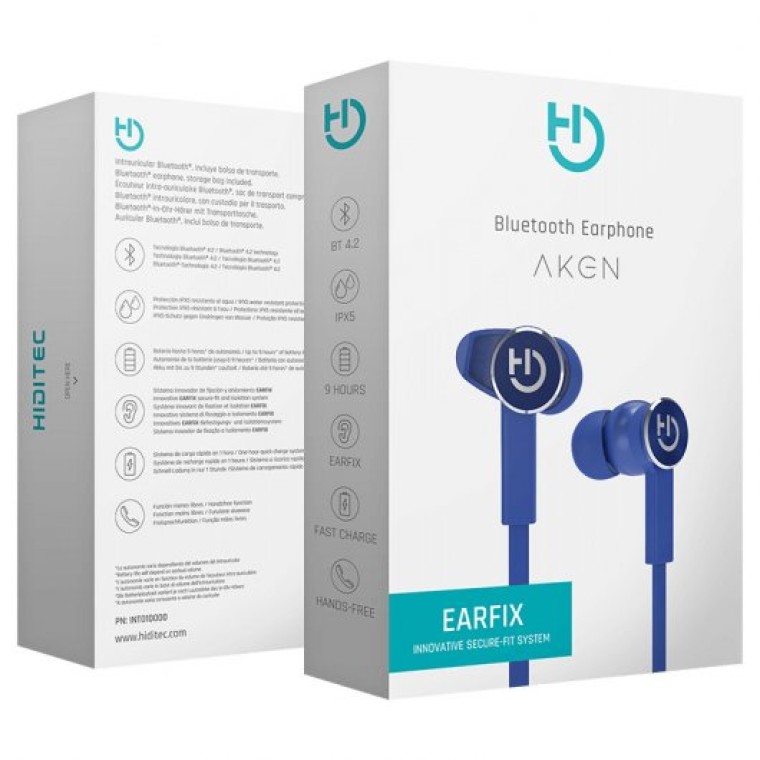 Hiditec Aken Auriculares Bluetooth Azul