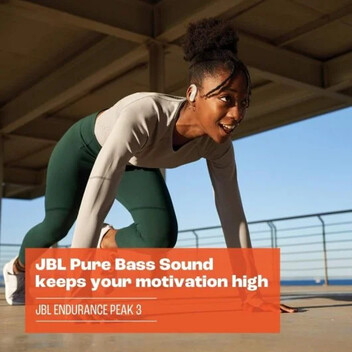 JBL Endurance Peak 3 Auriculares Deportivos Bluetooth Negros