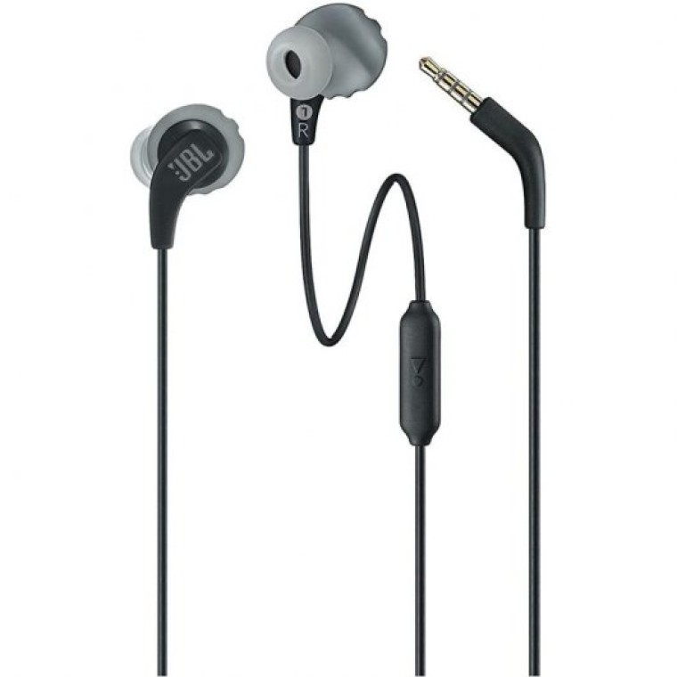 JBL Endurance RUN Auriculares Deportivos Intraurales con Cable Resistentes al Sudor Negros