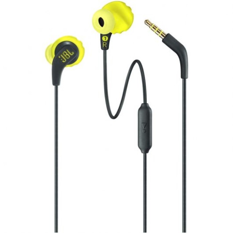 JBL Endurance RUN Auriculares Deportivos Intraurales con Cable Resistentes al Sudor Verdes