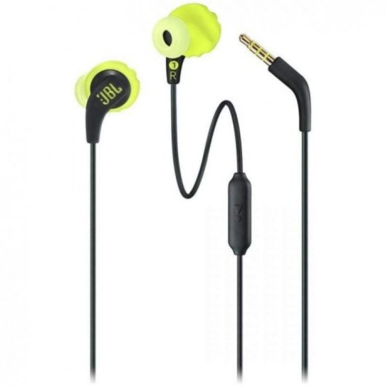 JBL Endurance RUN Auriculares Deportivos Intraurales con Cable Resistentes al Sudor Verdes