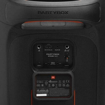 JBL PartyBox Stage 320 Altavoz Torre Inalámbrico Portátil con Karaoke 240W Negro