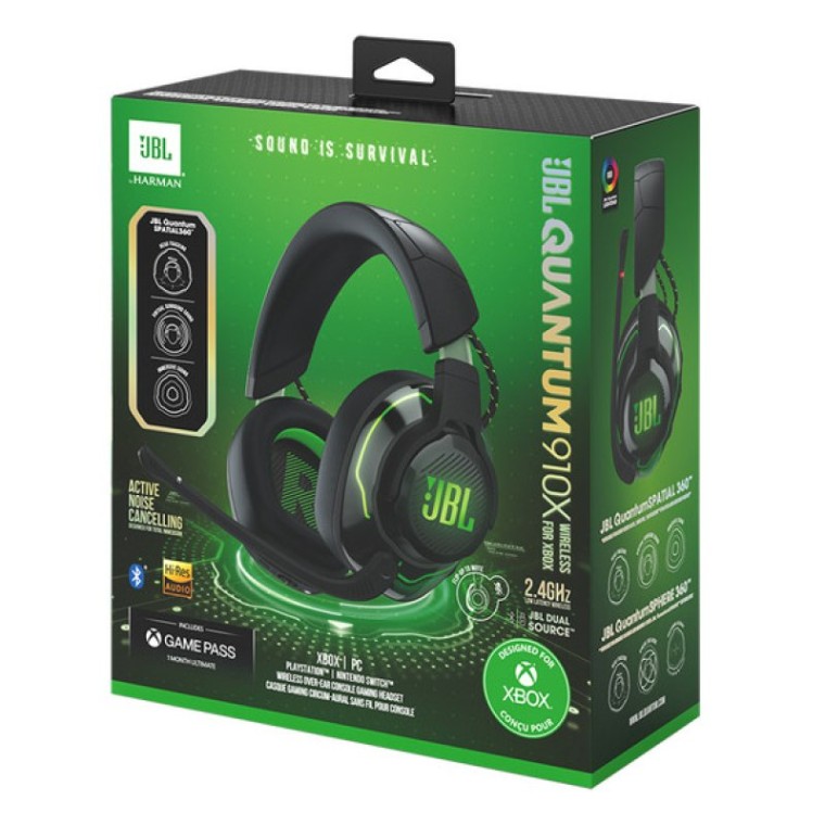 JBL Quantum 910X Auriculares Inalámbricos Gaming para Xbox Negro/Verde