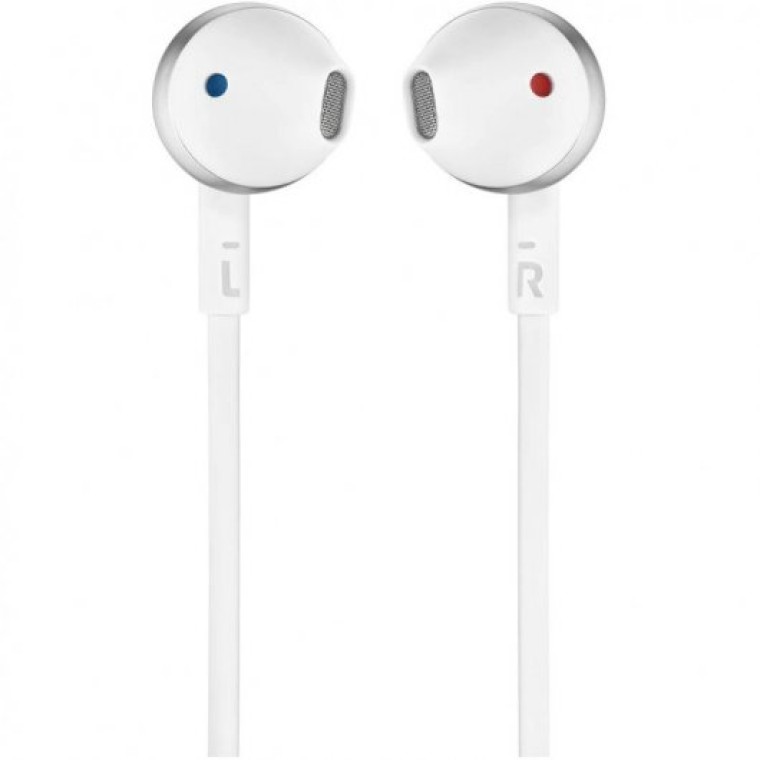 JBL Tune 205 Auriculares con Micrófono Cromado/Blanco