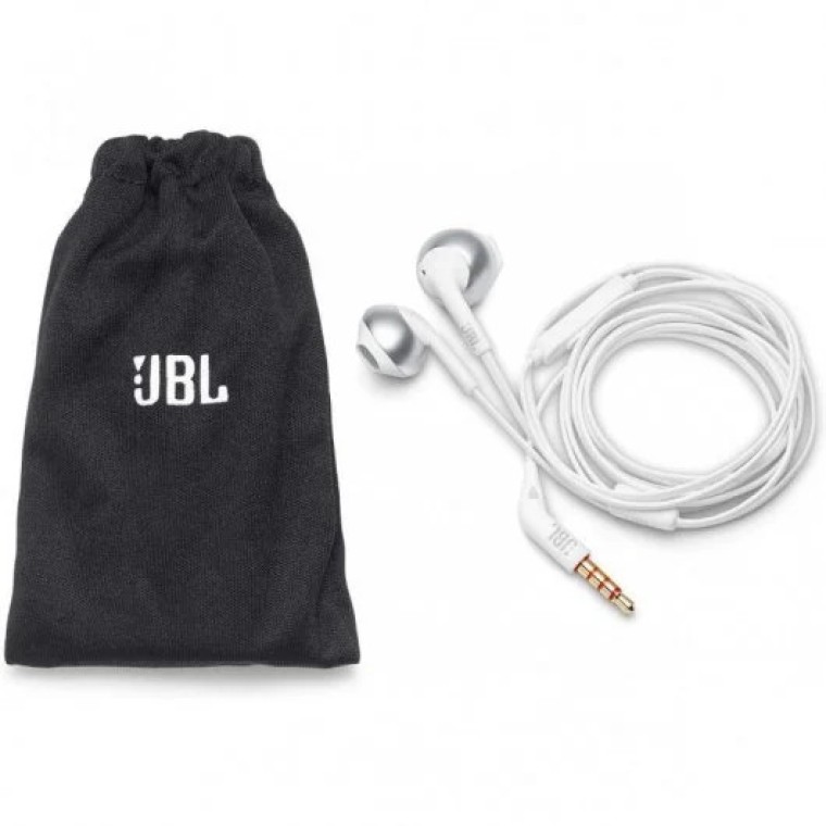 JBL Tune 205 Auriculares con Micrófono Cromado/Blanco