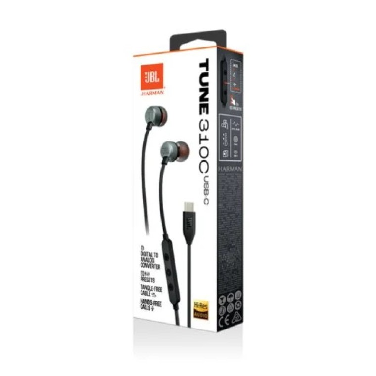 JBL Tune 310C Auriculares USB-C Negros