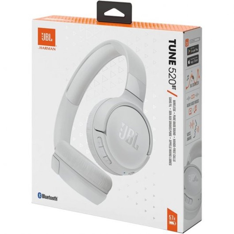 JBL Tune 520BT Auriculares Inalámbricos Plegables Blancos