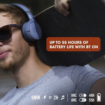 JBL Tune 660NC Auriculares Supraaurales Inalámbricos con Cancelación de Ruido Activa Azules JBL Tune 660NC Auriculares Supraaurales Inalámbricos con Cancelación de Ruido Activa Azules