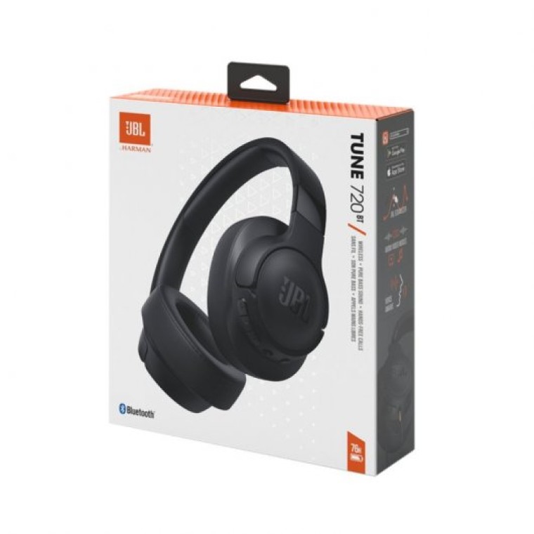 Auricular Headset JBL Tune 720BT Auriculares Inalámbricos Bluetooth Plegables Negros