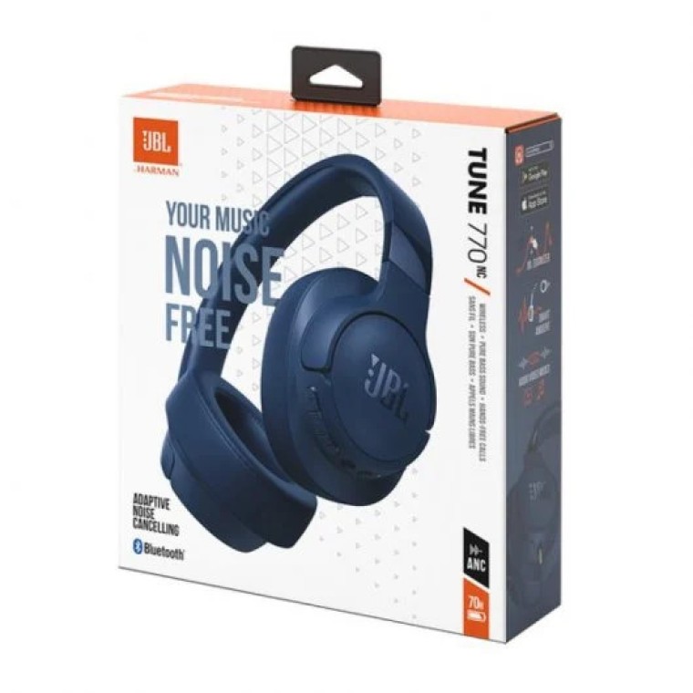 JBL Tune 770NC Auriculares Inalámbricos con Cancelación de Ruido Adaptativa Azules