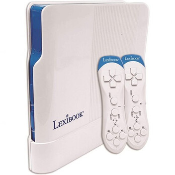 Lexibook Consola de Videojegos con 200 Juegos y 2 Mandos Inalámbricos Blanca/Azul Lexibook Consola de Videojegos con 200 Juegos y 2 Mandos Inalámbricos Blanca/Azul