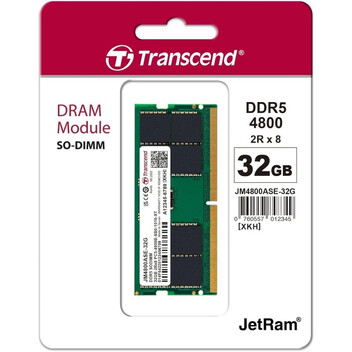 Memoria RAM Transcend JetRam SO-DIMM DDR5 4800Mhz 32GB CL40