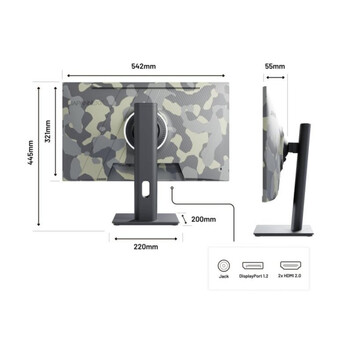 Monitor JAPANNEXT JN-IPS238FHD200F-HSP-Camo 23.8" IPS FullHD 200Hz HDR10 FreeSync Monitor JAPANNEXT JN-IPS238FHD200F-HSP-Camo 23.8" IPS FullHD 200Hz HDR10 FreeSync