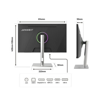 Japannext Jn-ips275k-hspc9 Monitor Pc Para Oficina 27" 5k Usb-c (+90 W De Carga)