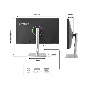 Monitor JAPANNEXT 27" WQHD 300Hz IPS G-Sync FreeSync HDR Altura/Incl. Altavoces