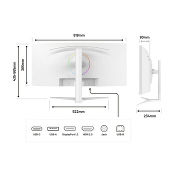 Japannext Jn-ips34q-hc6-w Monitor 34" Ips Uwqhd 60hz 5ms