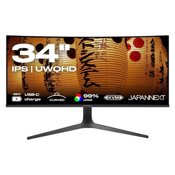 Monitor JAPANNEXT JN-IPSC34UWQHDR-C65W-H 34" LED IPS UltraWide QHD FreeSync Curva USB-C