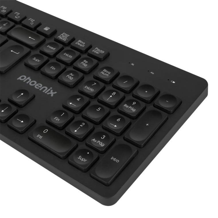 Phoenix K200 Teclado Inalámbrico Negro