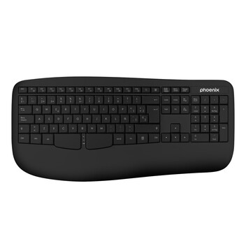 Phoenix K201 Teclado Inalámbrico Ergonómico Negro Phoenix K201 Teclado Inalámbrico Ergonómico Negro