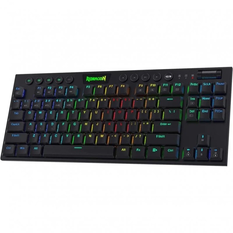 Redragon K621 Horus TKL Teclado Mecánico Inalámbrico Gaming RGB Switch Rojo