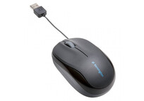 Kensington Pro Fit Ratón USB Retráctil 1000 DPI Negro