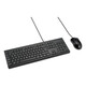 Teclado Kensington KM100 EQ QWERTY Español USB Membrana Resistente a derrames Negro con Ratón inclui