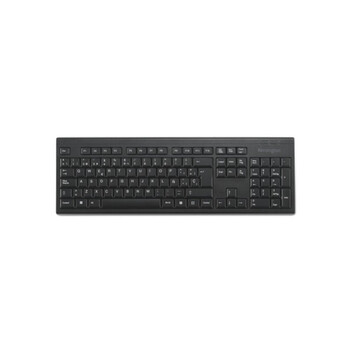 Teclado inalámbrico Kensington KB150 EQ Negro QWERTY Español resistente a derrames y cifrado AES