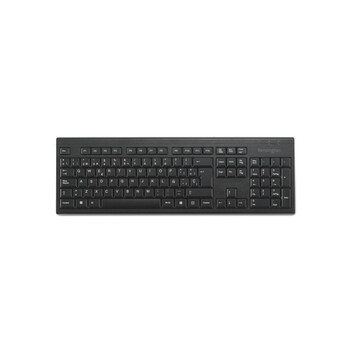 Teclado inalámbrico Kensington KB150 EQ Negro QWERTY Español resistente a derrames y cifrado AES