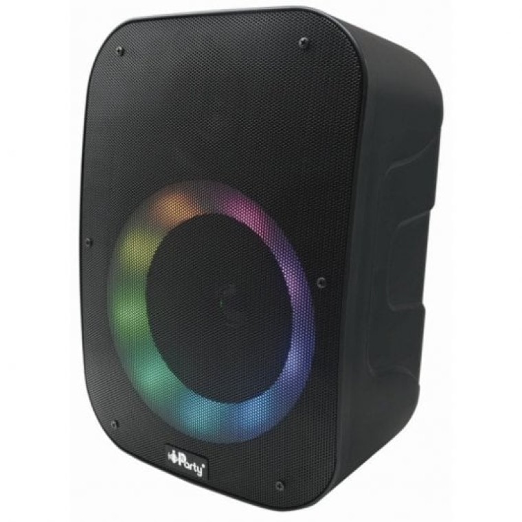 Lexibook iParty Altavoz Portátil Bluetooth con Efectos de Luz y Micrófono Negro