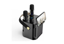 Klack Karaoke Altavoz Subwoofer con Doble Micrófono Bluetooth 100W Cambiador de Voz Negro