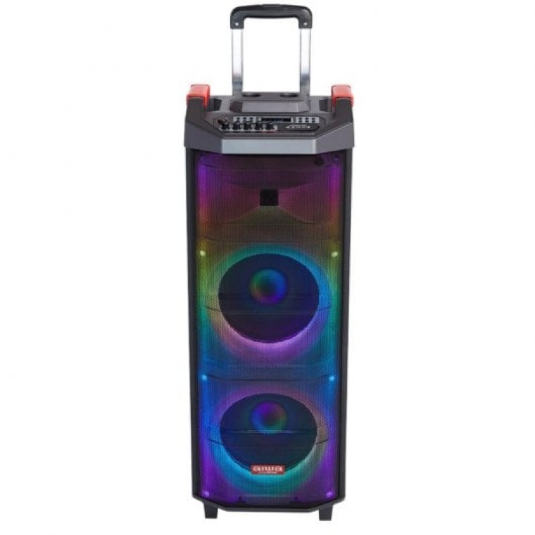 Aiwa KBTUS-710 Altavoz Portátil Bluetooth con Karaoke 700W + 2 Micrófonos