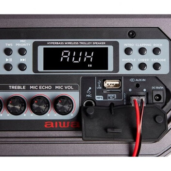 Aiwa KBTUS-710 Altavoz Portátil Bluetooth con Karaoke 700W + 2 Micrófonos Aiwa KBTUS-710 Altavoz Portátil Bluetooth con Karaoke 700W + 2 Micrófonos
