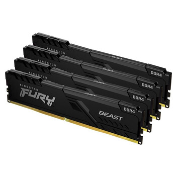 Memoria RAM Kingston FURY Beast DDR4 3200 MHz 64 GB 4x16GB CL16 Memoria RAM Kingston FURY Beast DDR4 3200 MHz 64 GB 4x16GB CL16